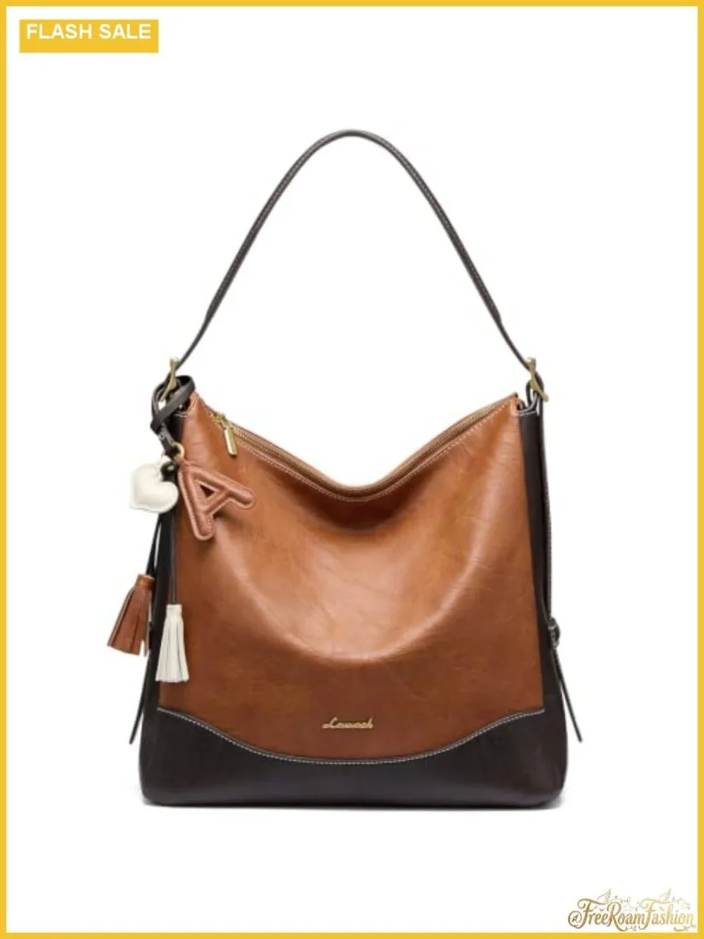 LOVEVOOK Hobo Bag Women Crossbody Vegan Leather Shoulder Handbag with Initial